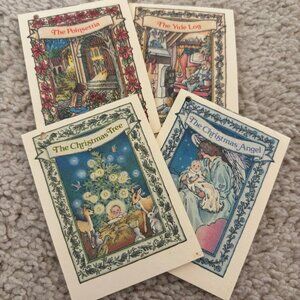 Vintage 80's Current mini Christmas story booklet ornaments